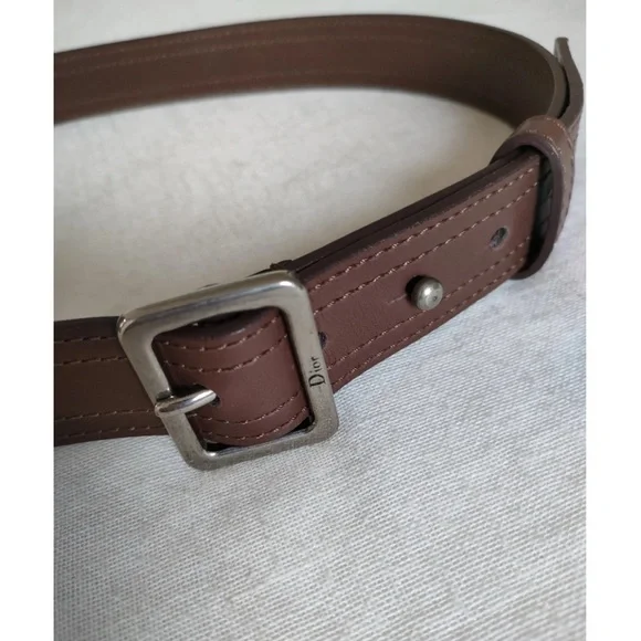 Dior Brown Leather Belt